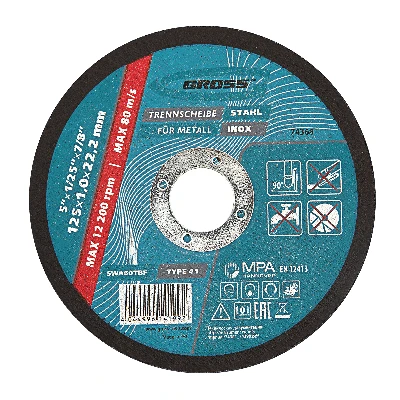 Круг отрезной по металлу, 125x1,0x22,2 мм, WA60TBF