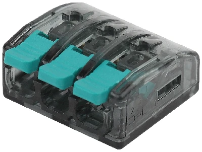 Клемма компактная серии 413 с рычагом, 3 отверстия, 0,5-4 мм2 NO-224-47