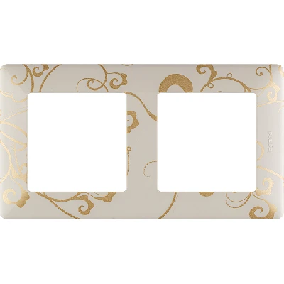 Valena LIFE Рамка 2 поста Ампир бежевый универсальная Legrand 754112
