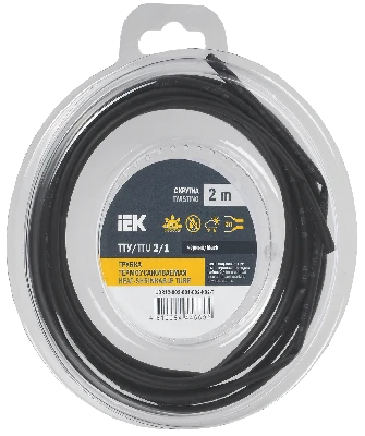 Трубка термоусадочная ТТУ нг-LS 2/1 черная (2м/упак) IEK UDR12-002-001-002-K02-T