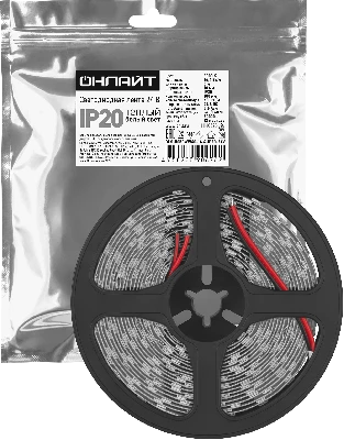 Лента светодиодная 14.4Вт/м 24В 3000К IP20 60 LED/м OLS-5050 5м