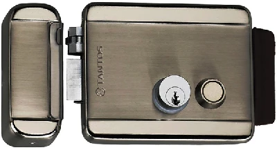 Замок накладной универсальный с блокировкой кнопки в 2-х положениях