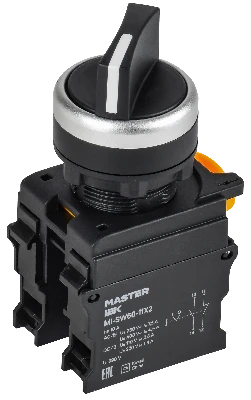 Переключатель 2 полож. 1NO+1NC чёрный MASTER IEK