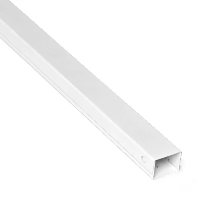 Кабель-канал 40x25 двойной замок, белый (40 м/уп) ПожТехКабель 507-001