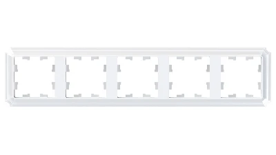 ATLASDESIGN ANTIQUE 5-постовая рамка, универсальная, БЕЛЫЙ Systeme Electric ATN100105