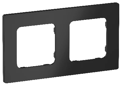 FLITE CLASSIC Рамка 2-местная РУ-2-К-ФлЧ черный IEK