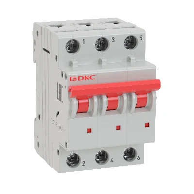 Выключатель автоматический модульный YON MD63 3P 16А D 6kA DKC MD63-3D16-6