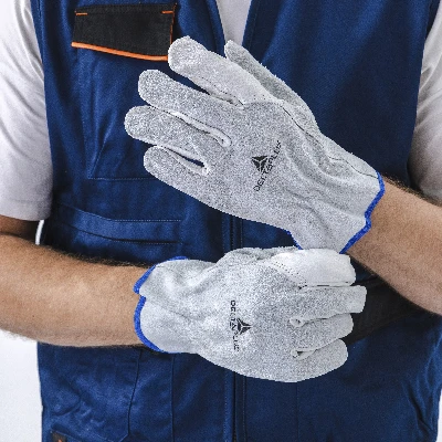 Перчатки из натуральной кожи FСN29 серый цвет. Размер 11 Delta Plus FCN2911