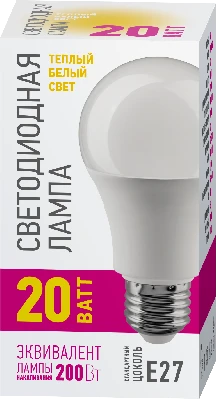 Лампа светодиодная 20 Вт OLL-A60-20-230-2.7K-E27-PROMO