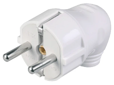Евровилка угловая белая 16А IEK EVP11-16-01-K01