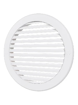 Решетка наружная вентиляционная круглая D196 с фланцем D160, из ASA пластика ERA 16РКН 12349