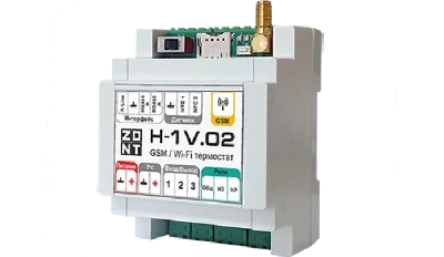 Контроллер ZONT H-1V.02 отопительный GSM / Wi-Fi на стену и DIN-рейку Zont ML00005454