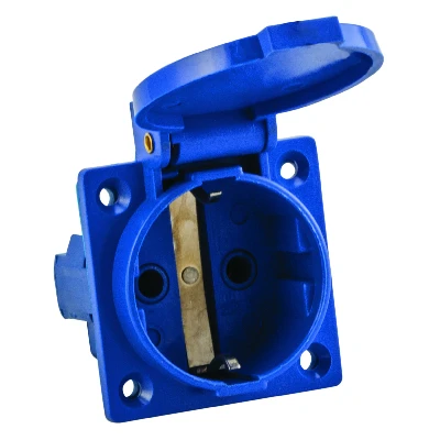 Розетка 112 панельная скрытая с крышкой 2Р+PЕ 16А 220В IP44