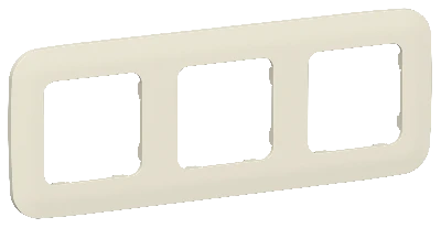 FLITE ARTISTIC Рамка 3-местная РУ-3-А-ФлСл сливочный IEK