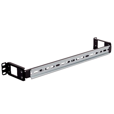 DIN-рейка 1U с регулируемой глубиной установки цвет черный RAL 9005