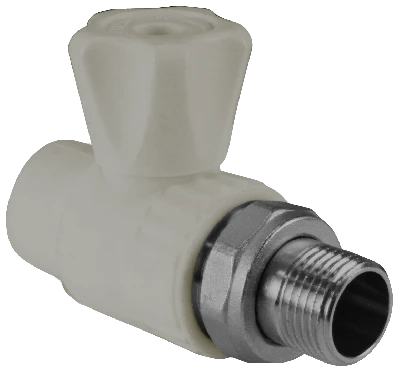 Кран шаровой комбинированный 1/2х20 НР Белый Valfex 10144220