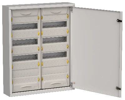 TITAN 5 Корпус металлический ЩРн-96 (2х48) 710х570х140мм IP31 серый (одна дверь) IEK