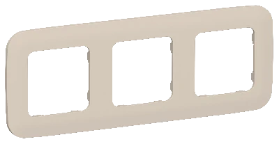 FLITE ARTISTIC Рамка 3-местная РУ-3-А-ФлЛ льняной IEK