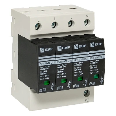 Устройство защиты от импульсных перенапряжений Т1+Т2 Iimp-12,5kA In-20kA Uc-275В 3+1 PROxima