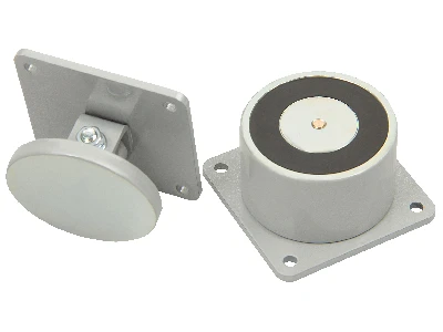 Замок электромагнитный AL-50FC-12V, усилие удержания якоря 50 кгс, противопожарный, серый