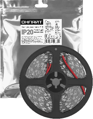 Лента светодиодная 9.6Вт/м 24В 3000К IP20 120 LED/м OLS-2835 5м