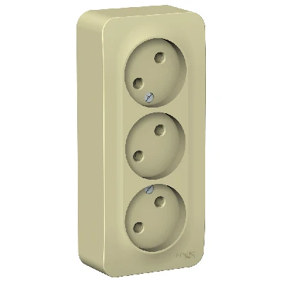 BLANCA О/У РОЗЕТКА 3-ая без заземления без шт. ИЗОЛ.ПЛ., 16А, 250В, БЕЖЕВЫЙ Systeme Electric BLNRA000317