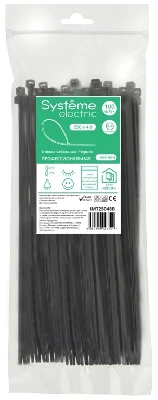 Стяжка кабельная MultiSet 250х4.8 Чёрная (100шт)