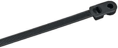 Хомут P6.6 с винтовым креплением чёрный 7,6х400мм IEK