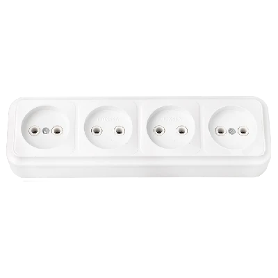 Беларусь Розетка 4 поста наружная без заземления БелТИЗ PА16-264 Розетка РА16-264