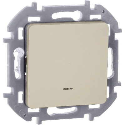 Выключатель одноклавишный с подсветкой/индикацией INSPIRIA 10 AX 250 В~ слоновая кость Legrand 673611