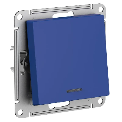 ATLASDESIGN переключатель одноклавишный с подсветкой, сх.6а, 10АХ, механизам, АКВАМАРИН Systeme Electric ATN001163