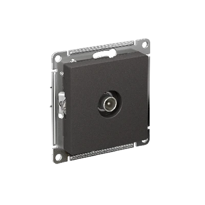 ATLASDESIGN TV РОЗЕТКА проходная 4DB, механизм, БАЗАЛЬТ