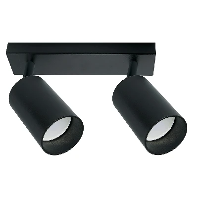 Светильник ДБО 2хGU10 без ламп наклонный черный FERON ML202 41063