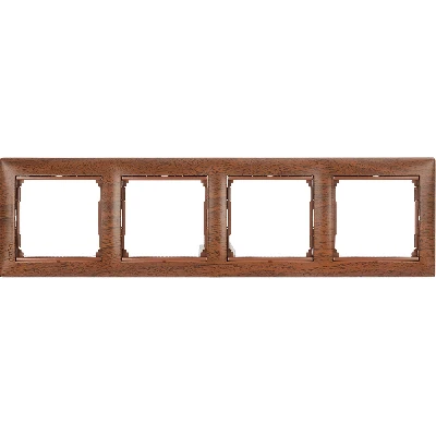 VALENA Рамка 4 поста горизонтальная тонированное дерево Legrand 770314