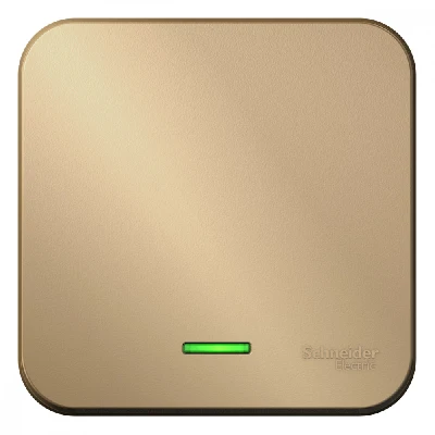 Выключатель BLANCA одноклавишный наружный (схема 1) с подсветкой и изоляционной пластиной 10а 250b титан