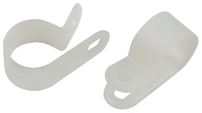 Скоба кабельная нейлоновая под винт 9 мм NO-225-264 белая 50 шт