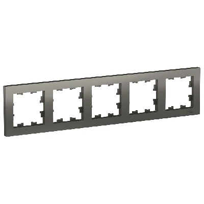 Рамка пятипостовая ATLASDESIGN универсальная сталь Systeme Electric ATN000905