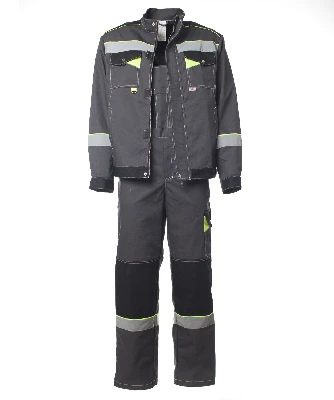 Костюм Корвет с СОП куртка ткань, полукомбинезон летний цвет темно-серый,черный,лимон 52-54,104-108, 170-176 Эталон-Спецодежда 117829 00000117834