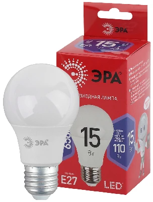 Лампа светодиодная LED 15 Вт 1200Лм 6500К груша холодный E27 220-240В LED A60-15W-865-E27 Red Line