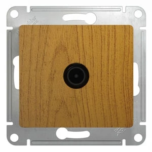 GLOSSA Розетка телевизионная TV 1Дб в рамку дуб Systeme Electric GSL000591