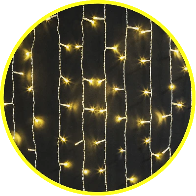 Гирлянда новогодняя светодиодная NGF-C02-357WW-8-2x1.5m-230-TR-IP44 Navigator Group 61872 21314