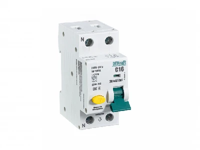 Выключатель автоматический дифференциальный 1Р+N 16А 30мА тип A х-ка С ДИФ-103 6кА Dekraft 16229DEK