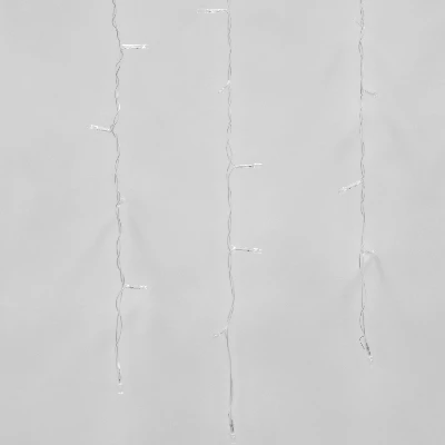 Занавес светодиодный с контроллером 1,5х1м 160 светодиодов Теплый белый свет Провод прозрачный ULD-C1510-160/DTA WARM WHITE IP20 Uniel UL-00006422