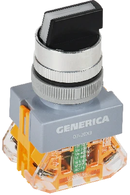 Переключатель D7-20X3 3 полож. 1з+1р черный GENERICA IEK BSW50-20X3-3-21-3-K02-G
