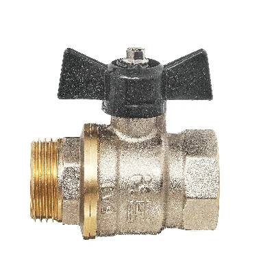 Кран шаровой 11Б27п1 1/2' А31/1 НГ ВН бабочка никель PN40 БАЗ БАЗ.А31.1.15.НГ.40.Н