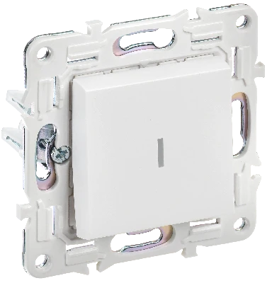 SKANDY Выключатель 1-клавишный с индикацией 10А SK-V07W арктический белый IEK SK-V10-1-10-K01