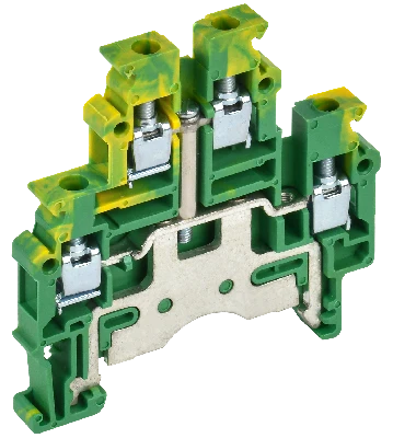 Колодка клеммная CTS-ML-PEN земля 2 ур. 4мм2 IEK YCT13-03-2-K52-004