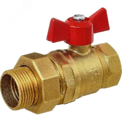 Кран шаровой американка Ду25 А31 прямой рычаг PN40 БАЗ БАЗ.А.А31.0.25.PN40