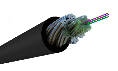 Кабель волоконно-оптический 9/125 (G.652D) одномодовый. 8 волокон. гибкий. бронированный.волокна в стальном канате. гелезаполненный. внутренний/внешний. LSZH. нг(А)-HF. черный