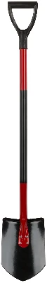 Лопата штыковая изогнутая с металлическим черенком и V-ручкой 195х280х1175 мм РОС 77228